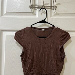 Garage Brown Crop Top